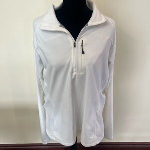 Eddie Bauer First Ascent White Quarter-Zip Fleece Pullover